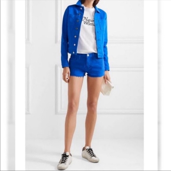 NWT Current/Elliott Boyfriend Short in Nautical Blue Size 24 - Picture 2 of 8